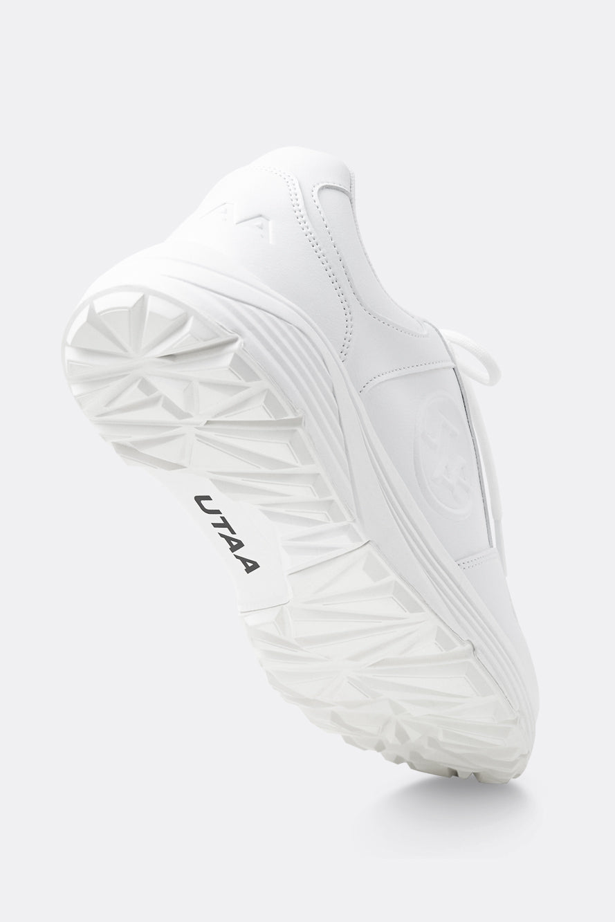 UTAA モノプラットフォームスパイクレスgolfshoes ホワイト : Men's