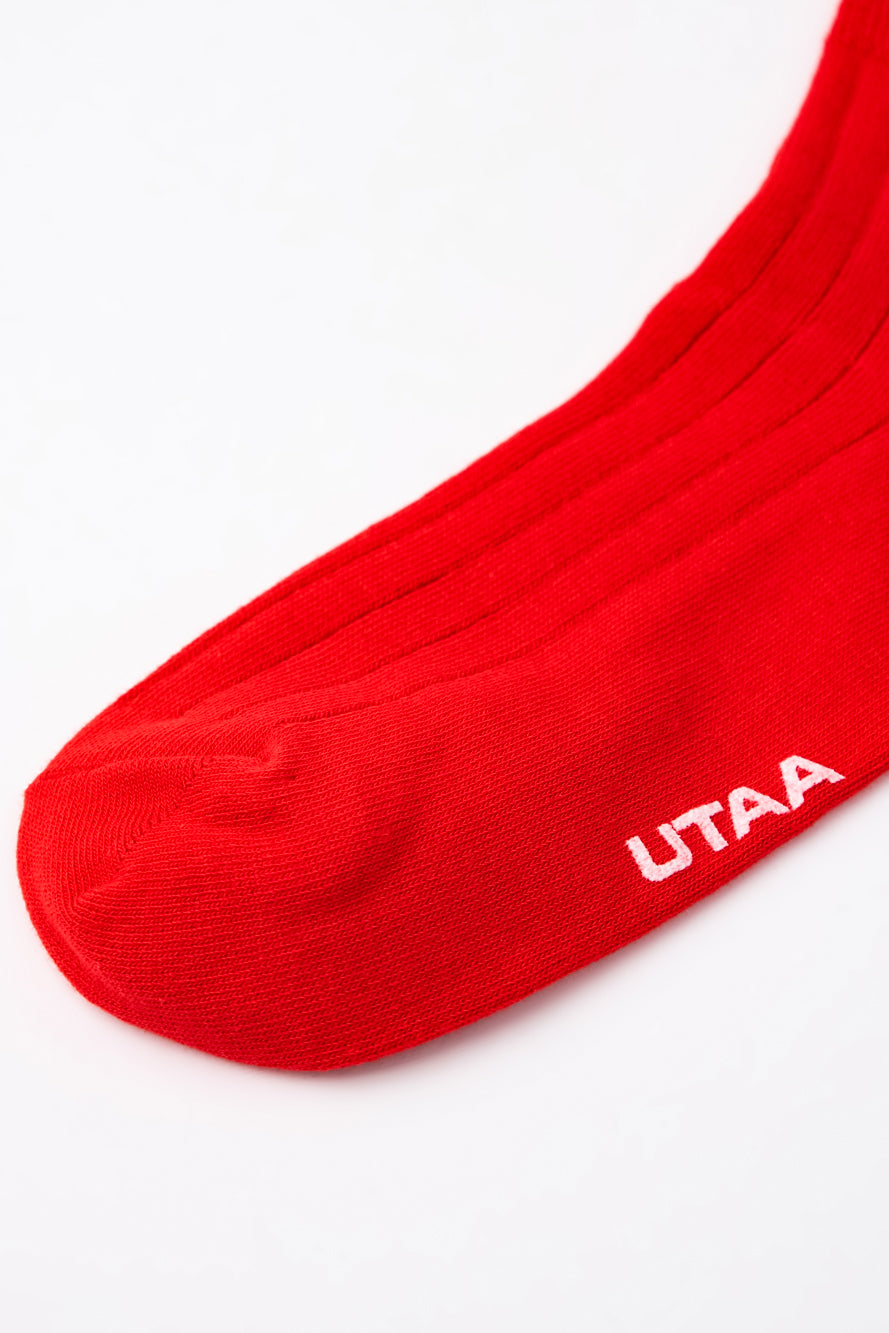 UTAA チャンプシンボルベーシックソックス レッド