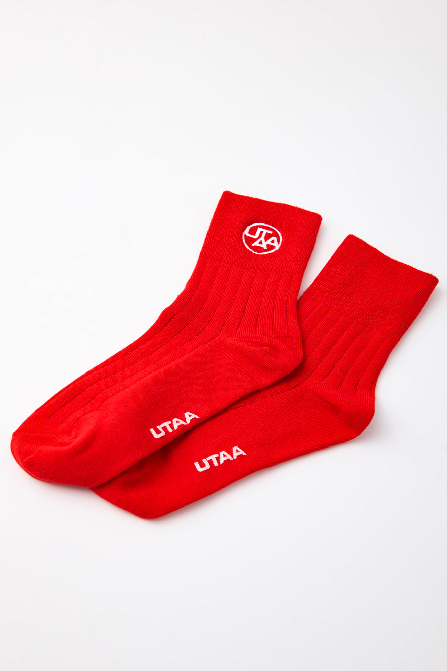 UTAA チャンプシンボルベーシックソックス レッド