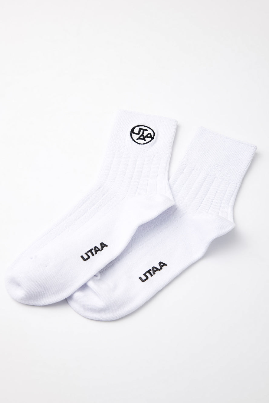 UTAA チャンプシンボルベーシックソックス ホワイト