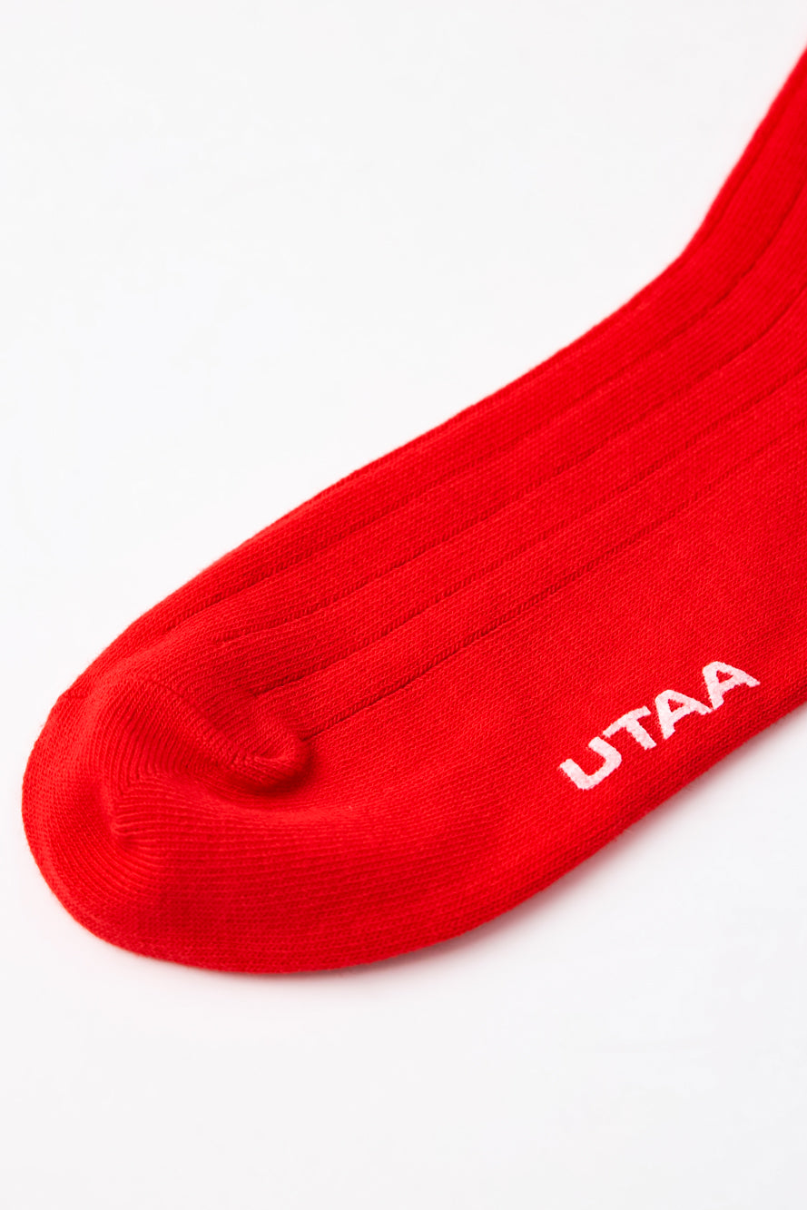 UTAA チャンプシンボルニーソックス レッド