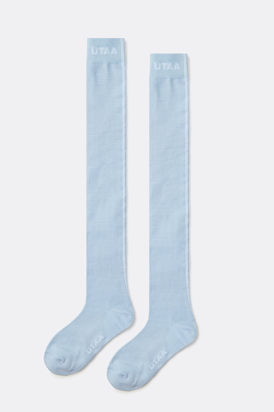 UTAA MutedShadeカラーラインオーバーKneeソックス : Women's