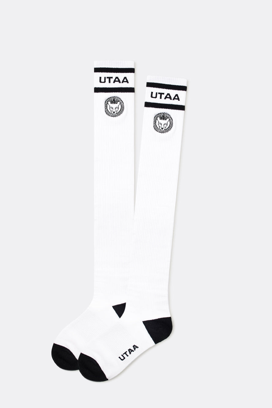 UTAA リングパンサーラインカラーニーソックス ホワイト