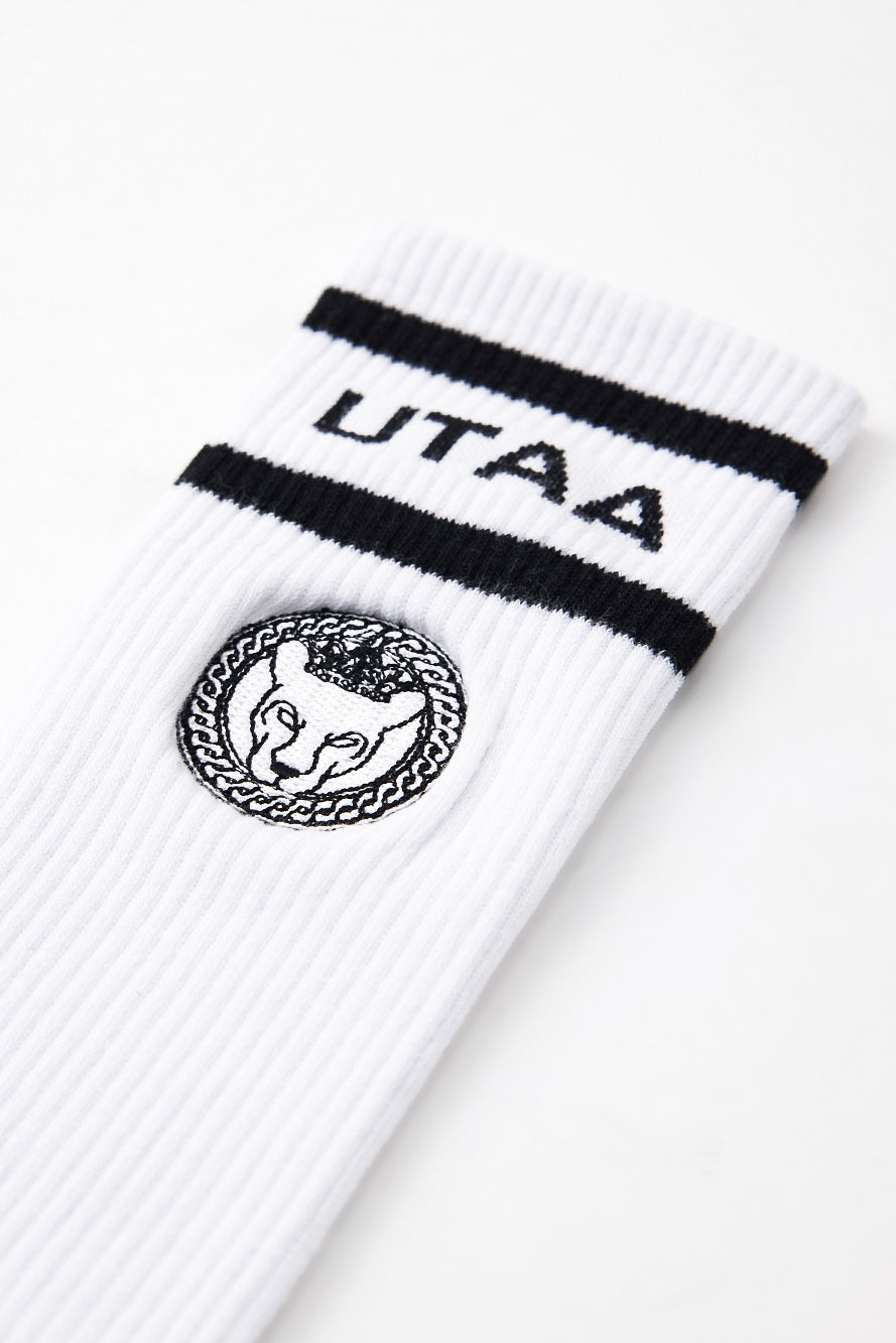 UTAA リングパンサーラインカラーニーソックス ホワイト