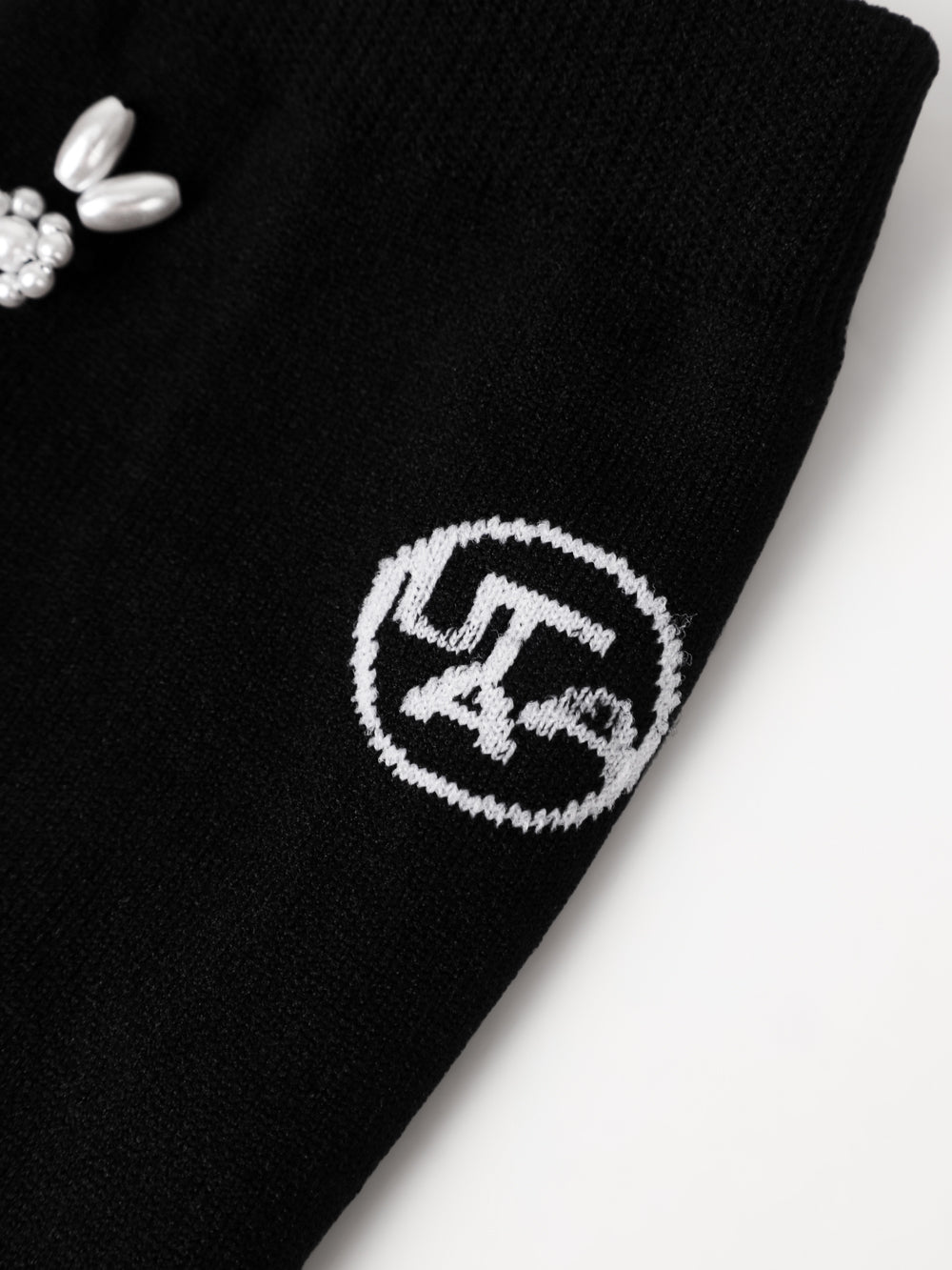 UTAA RabbitパールGlintKneeソックス ブラック : Women's