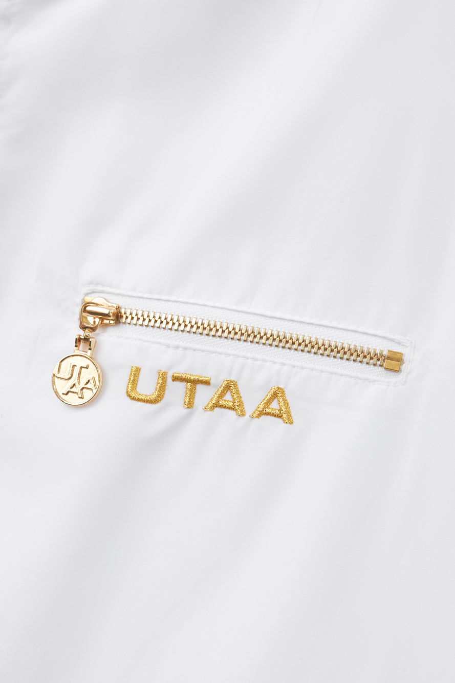 UTAA クレストゴールデンエンブレムウィンドブレーカージャンパー ホワイト : Women's