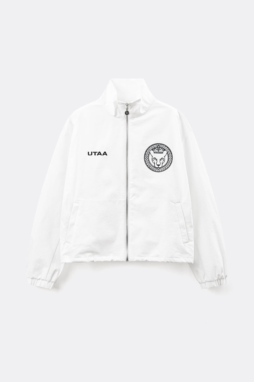 UTAA パンサーエンブレムウィンドブレーカージャンパー ホワイト : Women's