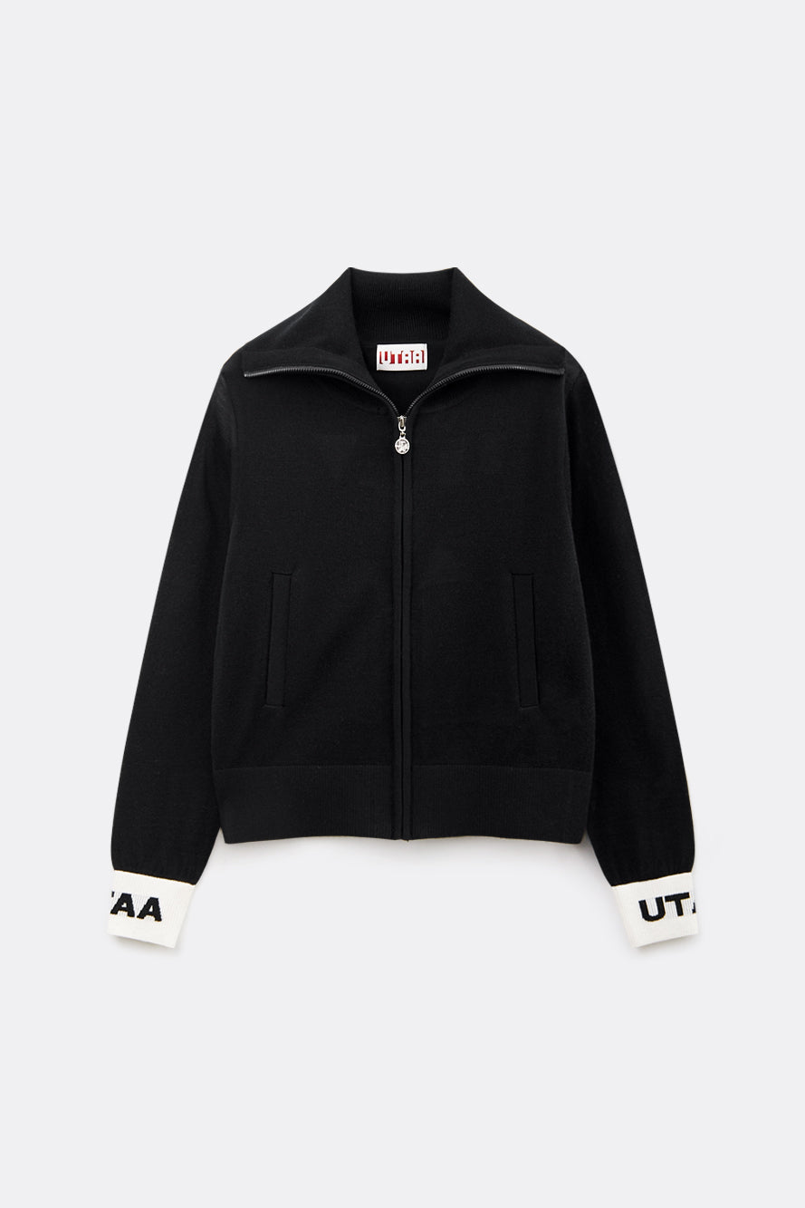 UTAA セーラーCollarWoolニットZip-upジャンパー : Women's