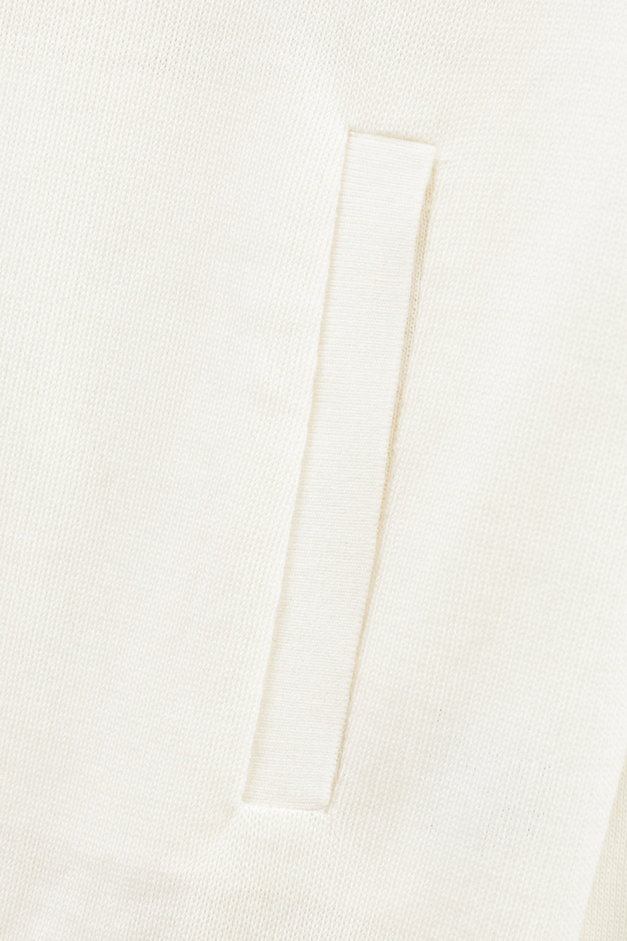 UTAA セーラーCollarWoolニットZip-upジャンパー ホワイト : Women's