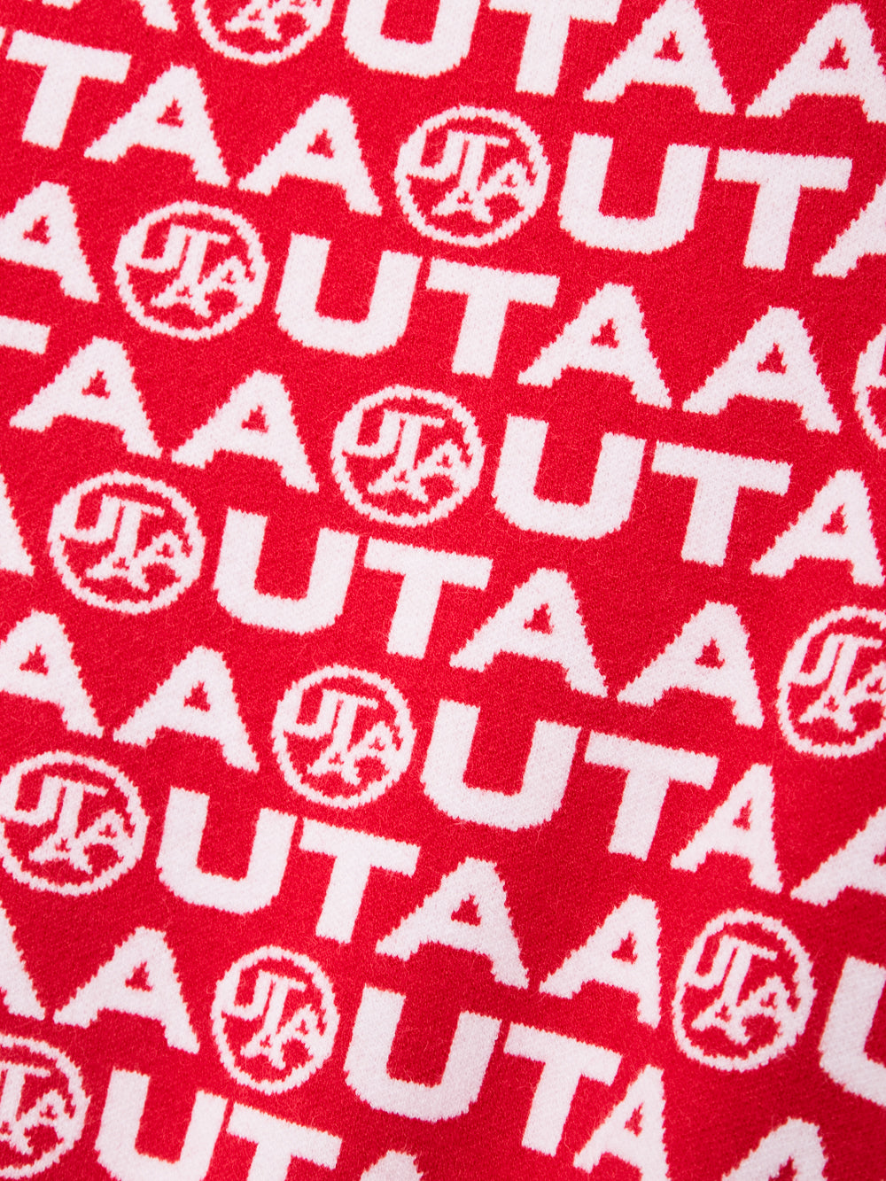 UTAA TypoブロックニットZip-upジャンパー レッド : Women's
