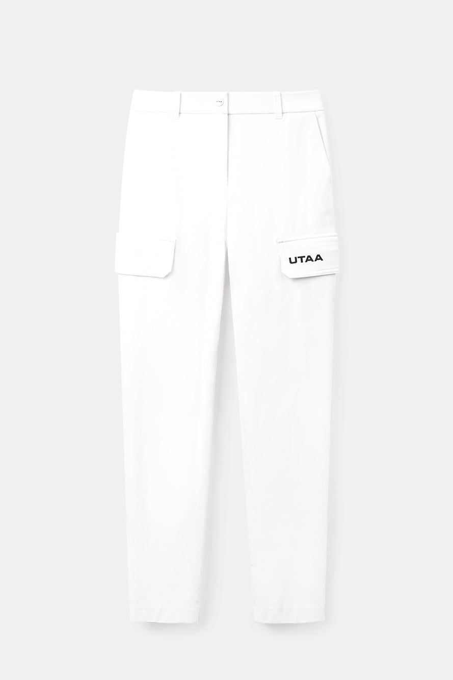 UTAA マリンロゴポケットパンツ ホワイト:レディース