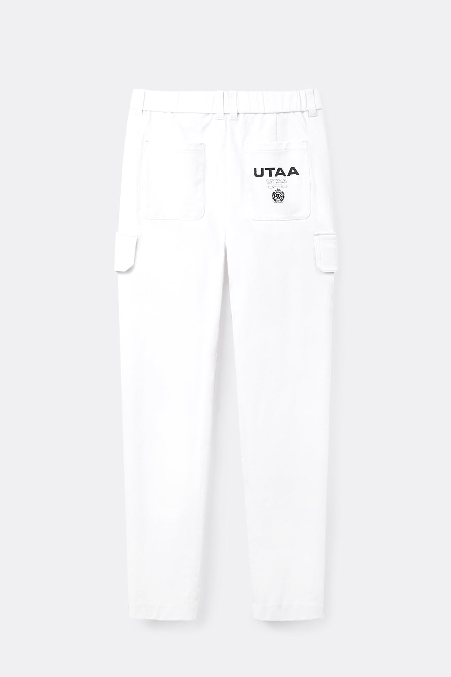 UTAA マリンロゴポケットパンツ ホワイト:レディース