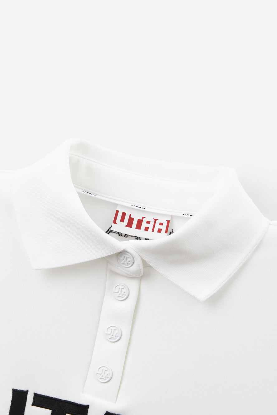 UTAA LaurelシンボルエンブレムPKスリーブ ホワイト : Men's