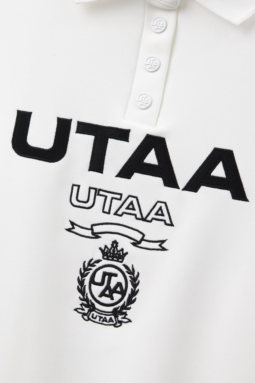 UTAA LaurelシンボルエンブレムPKスリーブ ホワイト : Men's