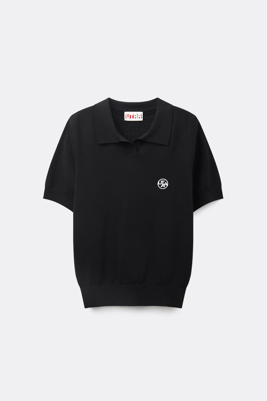 UTAA アズールカラーバックオープンワークPKニット : Women's