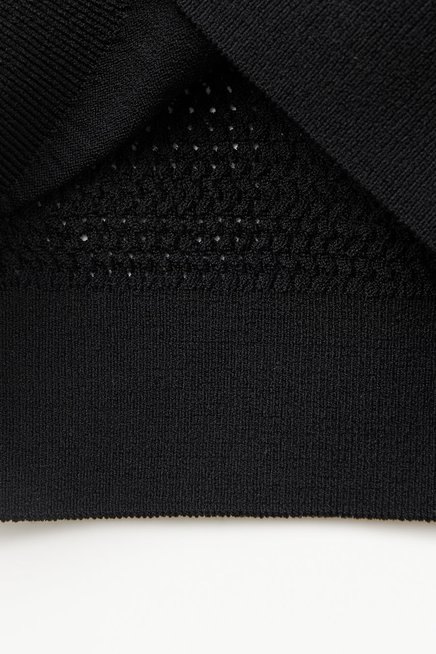 UTAA アズールカラーバックオープンワークPKニット : Women's