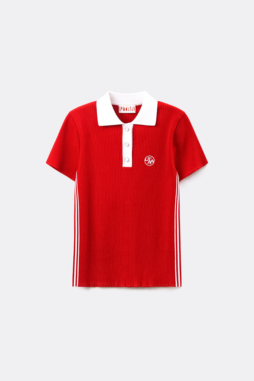 UTAA LaneストライプニットPKシャツ : Women's