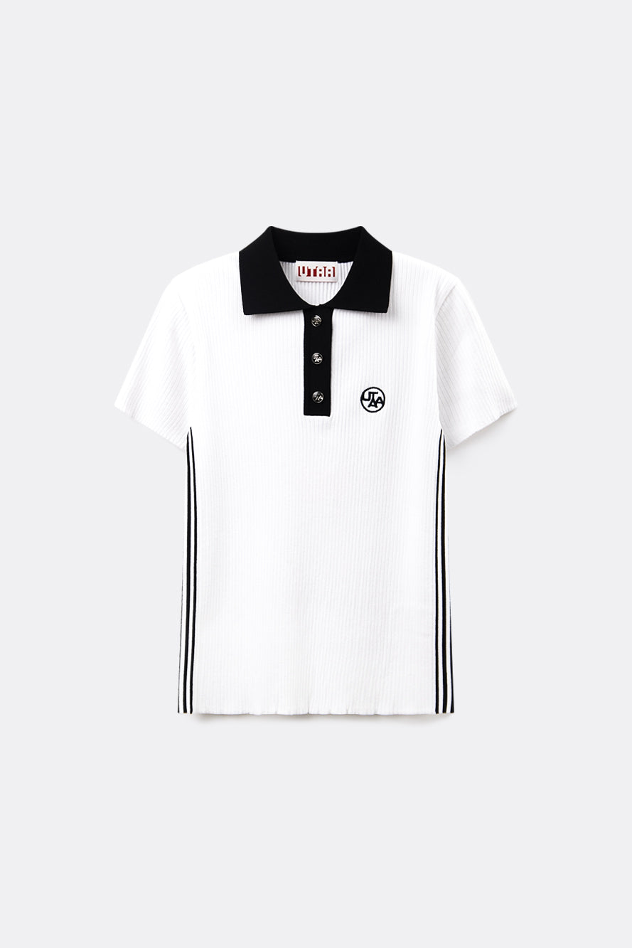 UTAA LaneストライプニットPKシャツ : Women's