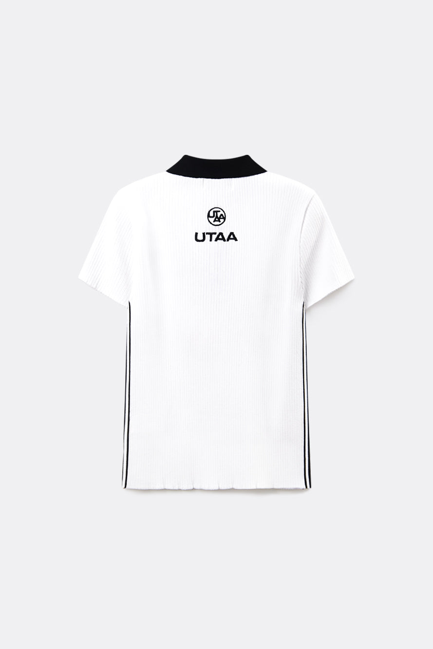 UTAA LaneストライプニットPKシャツ : Women's