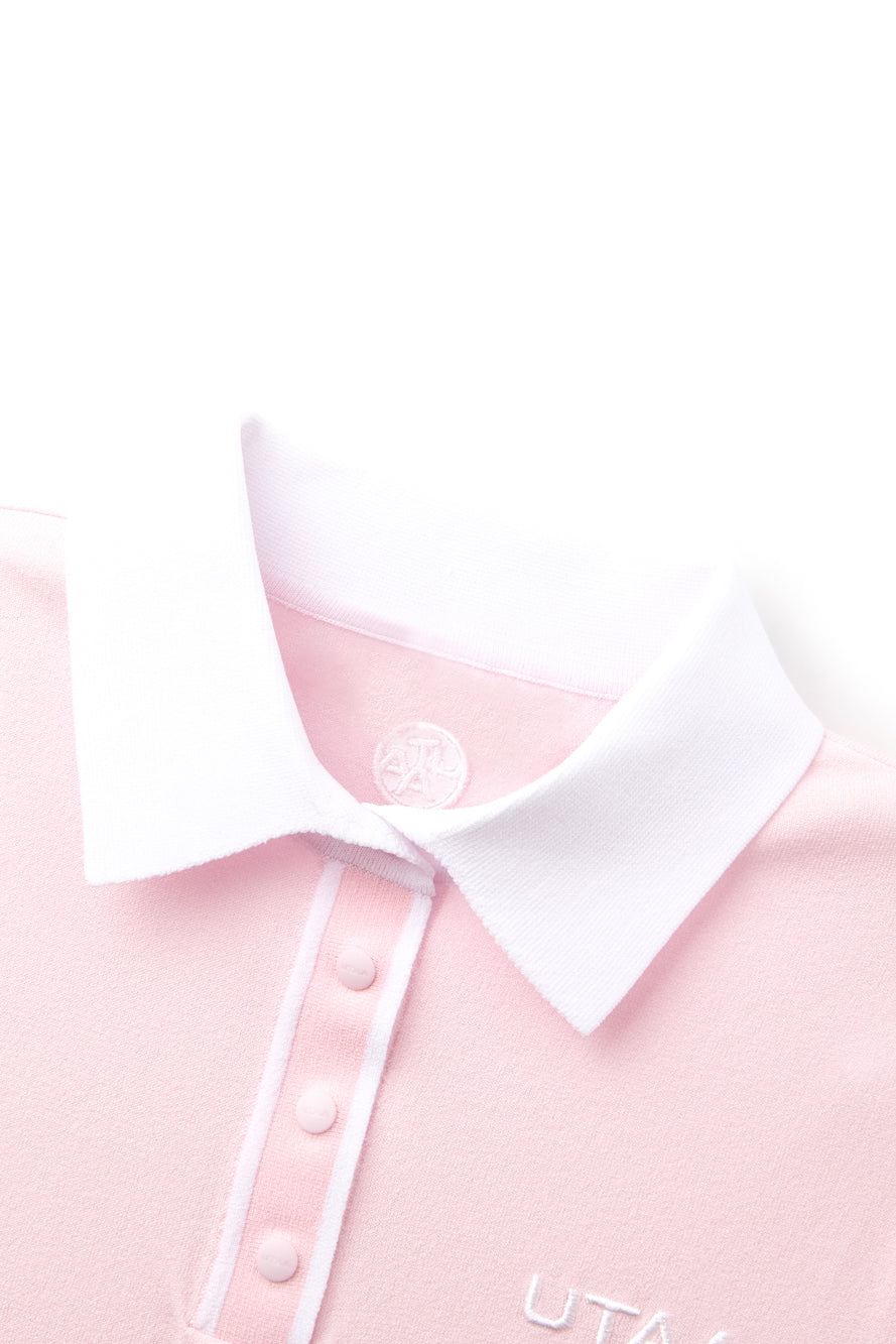 UTAA カラーブロックボタンPKニット : Women's