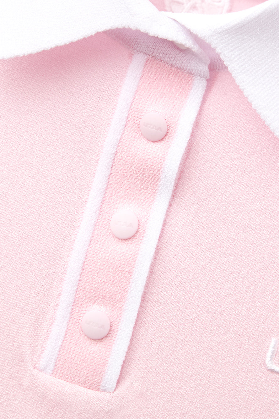 UTAA カラーブロックボタンPKニット : Women's