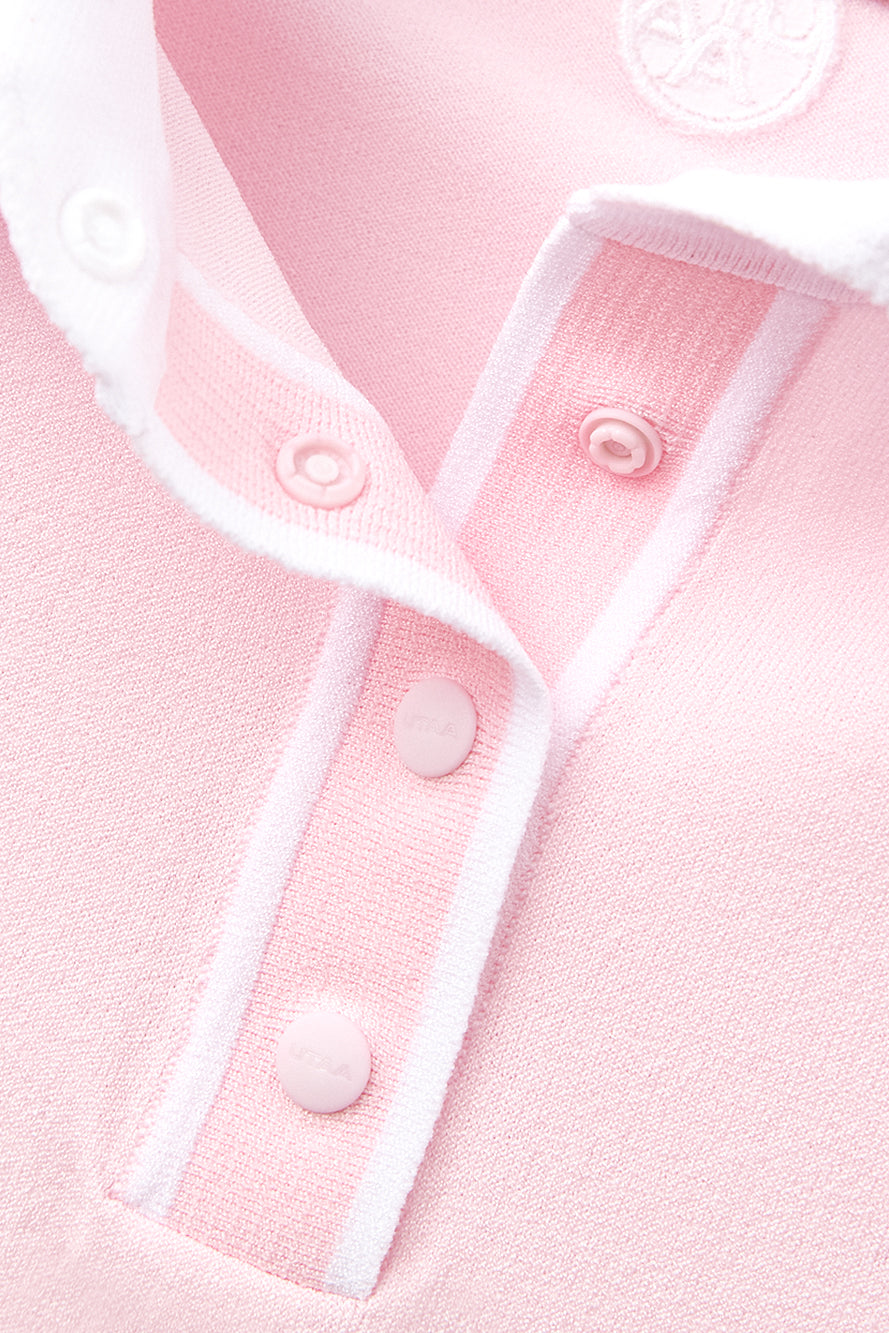 UTAA カラーブロックボタンPKニット : Women's