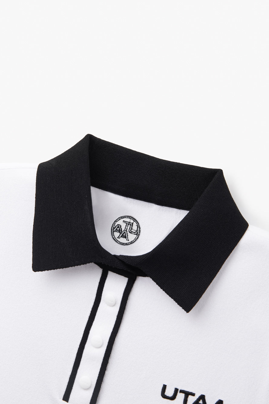 UTAA カラーブロックボタンPKニット : Women's