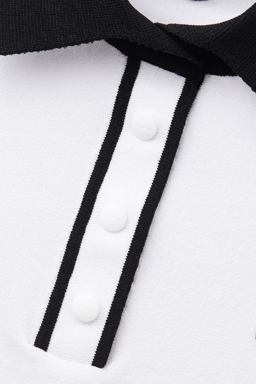 UTAA カラーブロックボタンPKニット : Women's