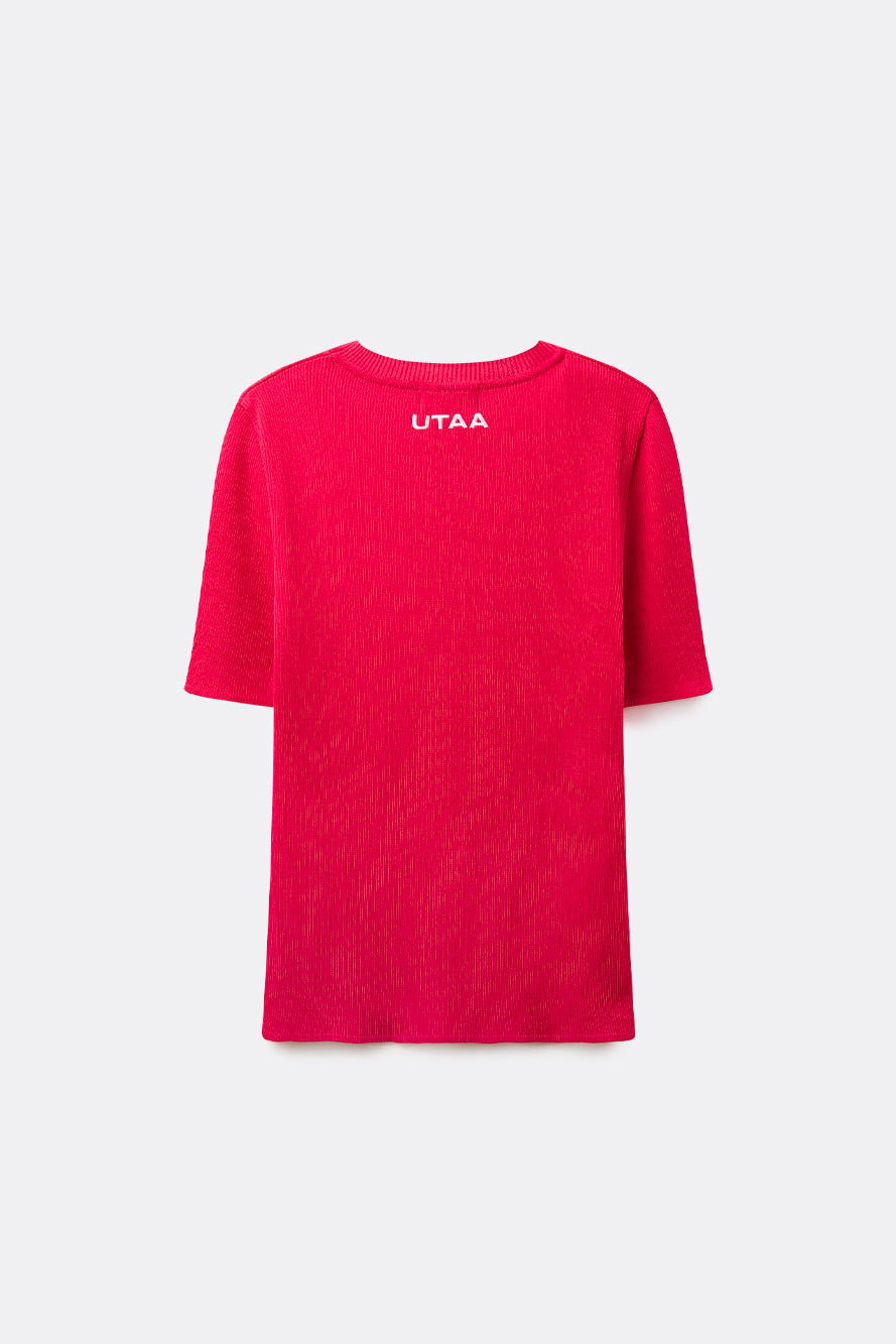 UTAA Laurelシンボルエンブレムカラーリブニット : Women's