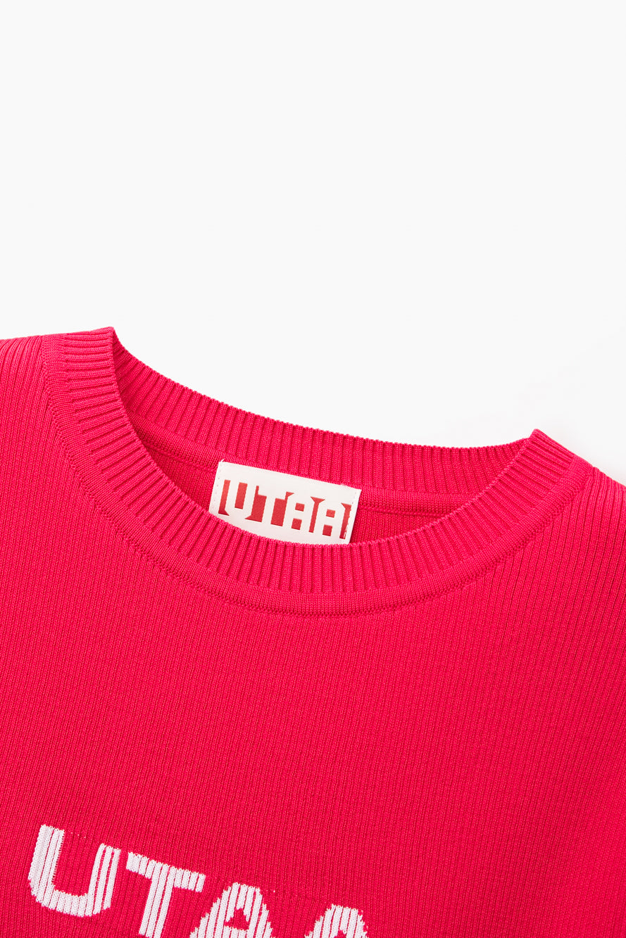 UTAA Laurelシンボルエンブレムカラーリブニット : Women's