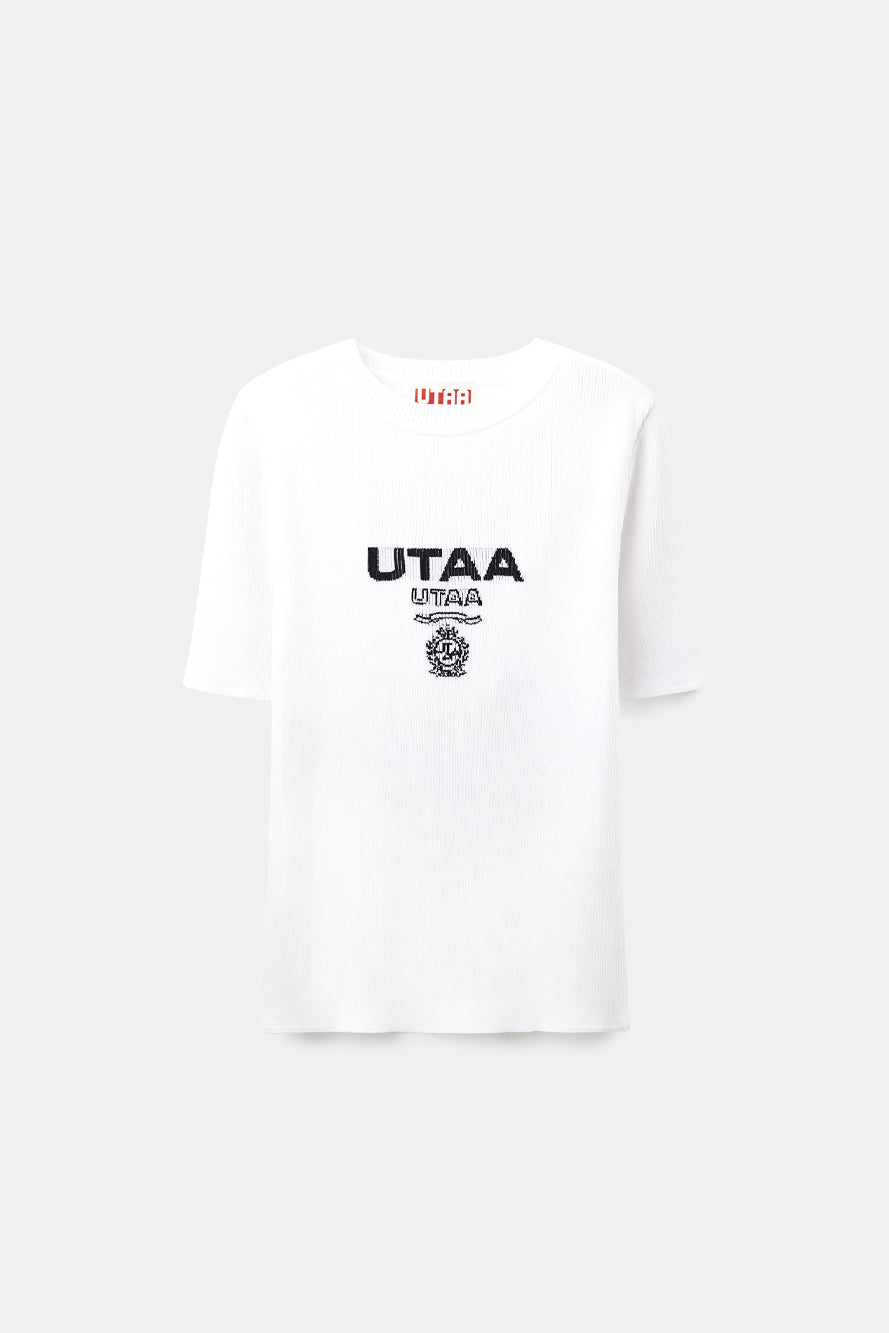 UTAA Laurelシンボルエンブレムカラーリブニット : Women's