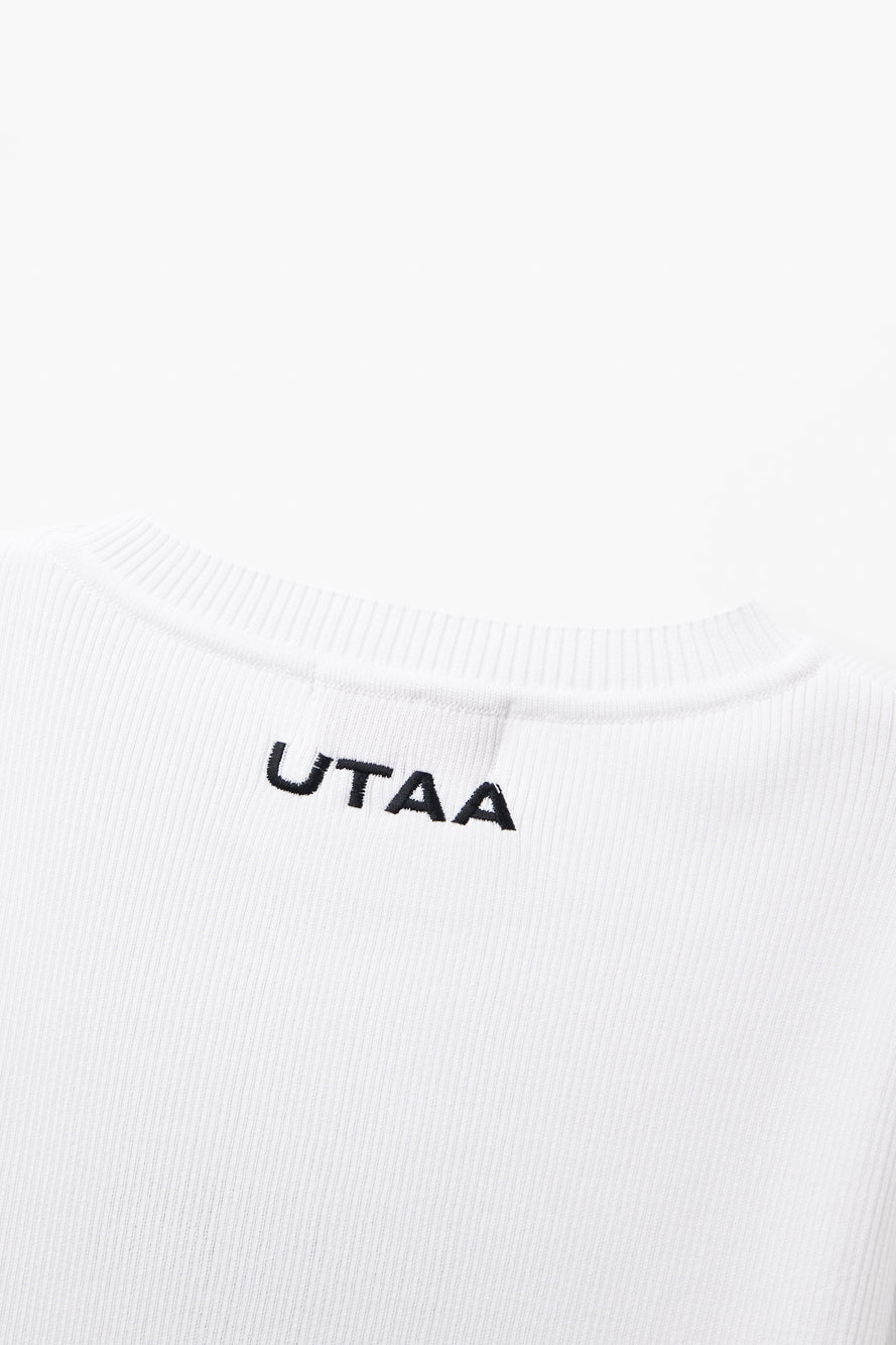 UTAA Laurelシンボルエンブレムカラーリブニット : Women's
