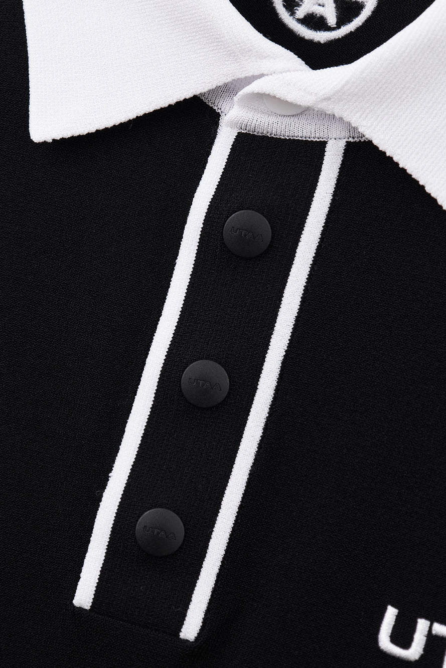 UTAA モノブロックボタンPKニット ブラック : Men's