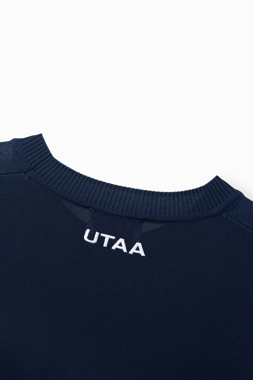 UTAA ローラルシンボルエンブレムカラーニット ネイビー