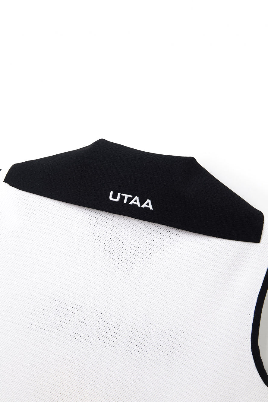 UTAA チャンプセーラースリーブレスニット ホワイト:レディース