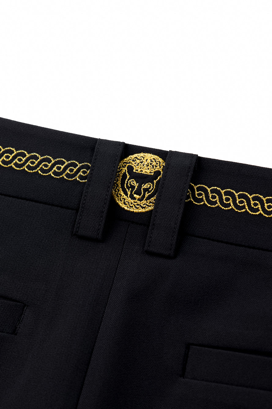 UTAA クレストゴールデンパンサーScudoラインパンツ ブラック : Men's