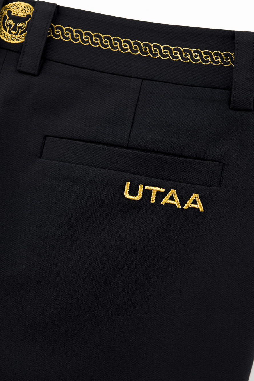UTAA クレストゴールデンパンサーScudoラインパンツ ブラック : Men's
