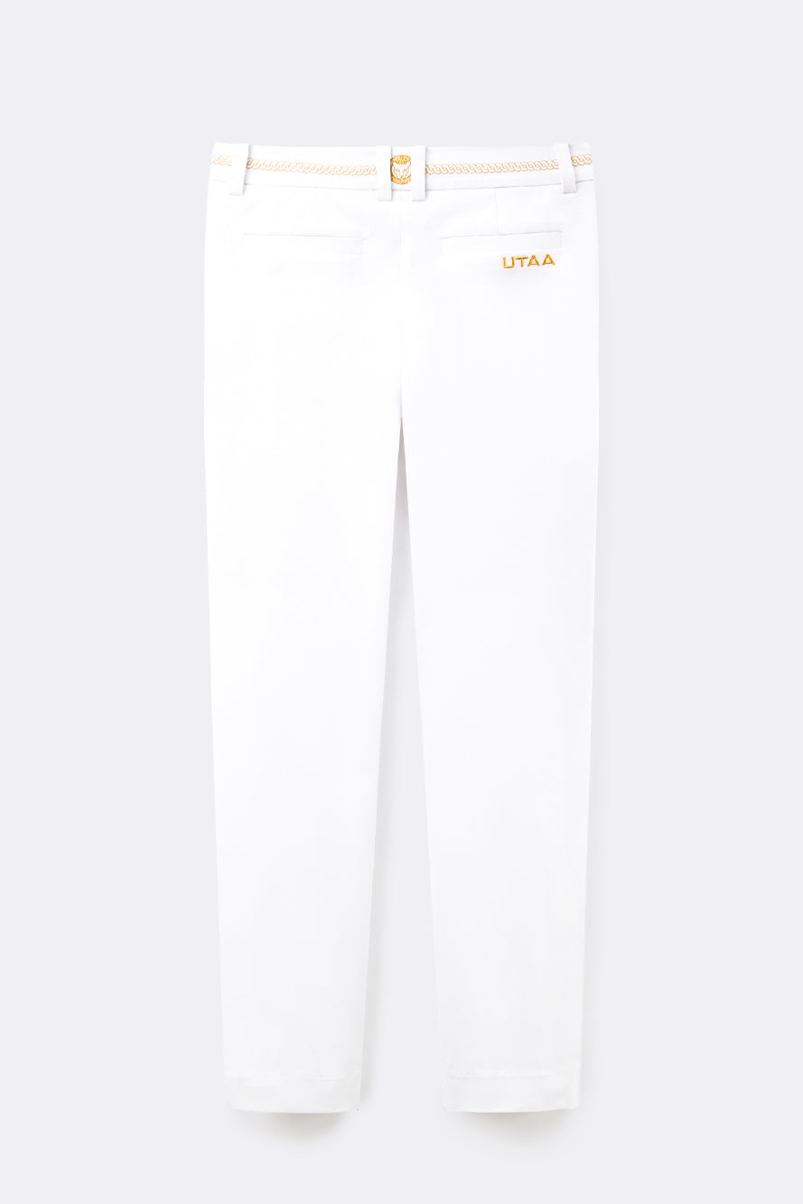 UTAA クレストゴールデンパンサーScudoラインパンツ ホワイト : Men's