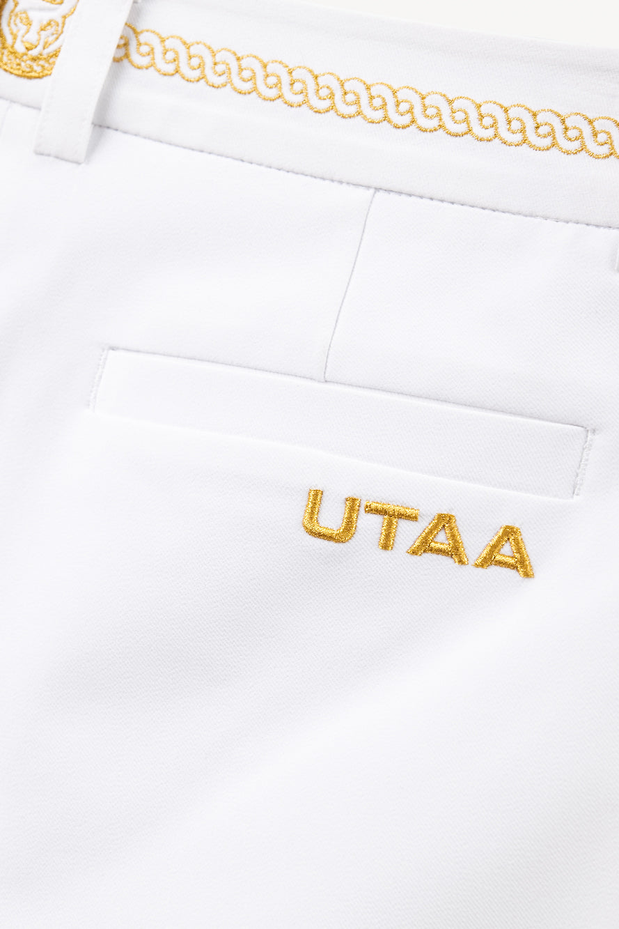 UTAA クレストゴールデンパンサーScudoラインパンツ ホワイト : Men's