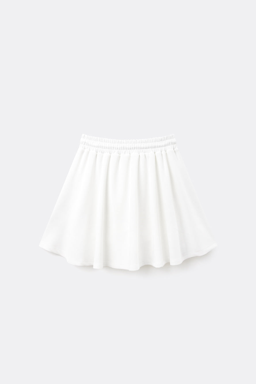 UTAA イーズフィットバンディングフレアスカート ホワイト:レディース