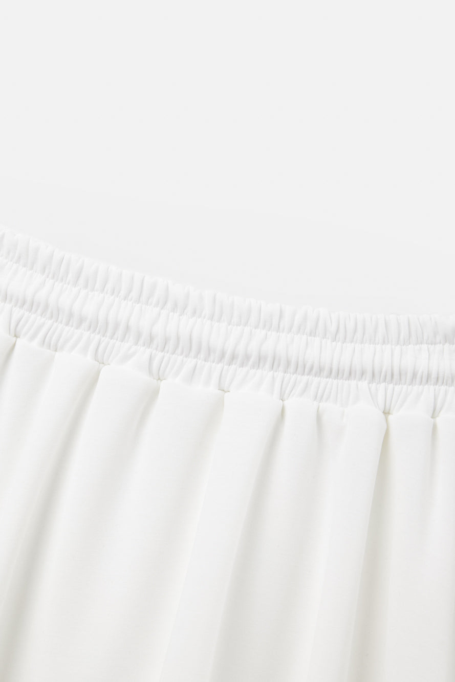 UTAA イーズフィットバンディングフレアスカート ホワイト:レディース