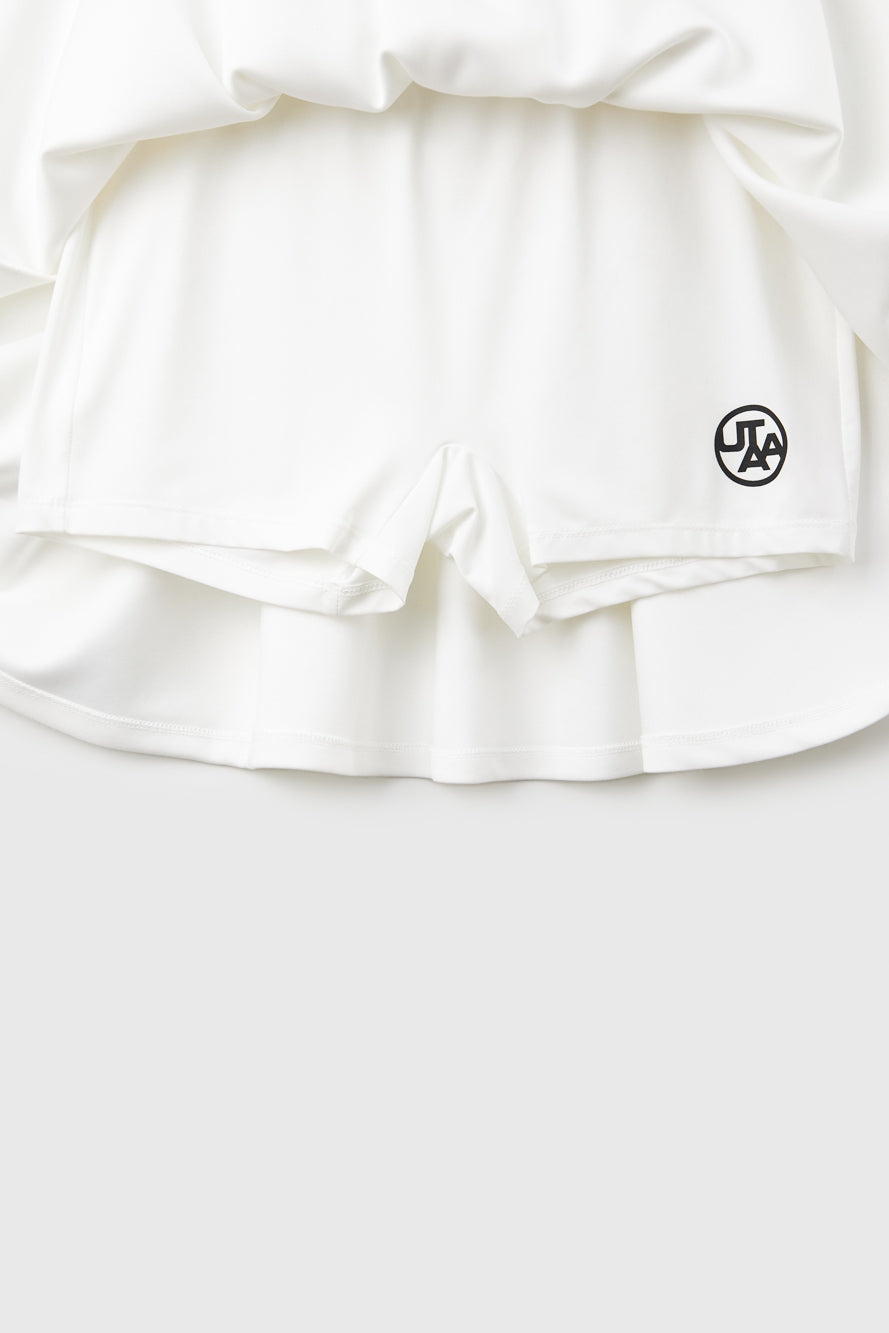 UTAA イーズフィットバンディングフレアスカート ホワイト:レディース