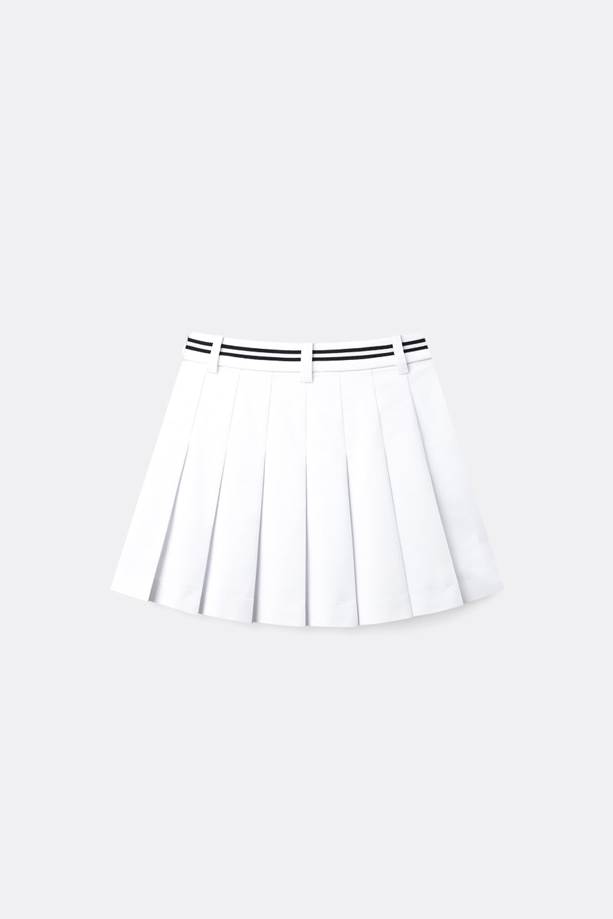 UTAA コンターラインバンディングプリーツスカート ホワイト : Women's