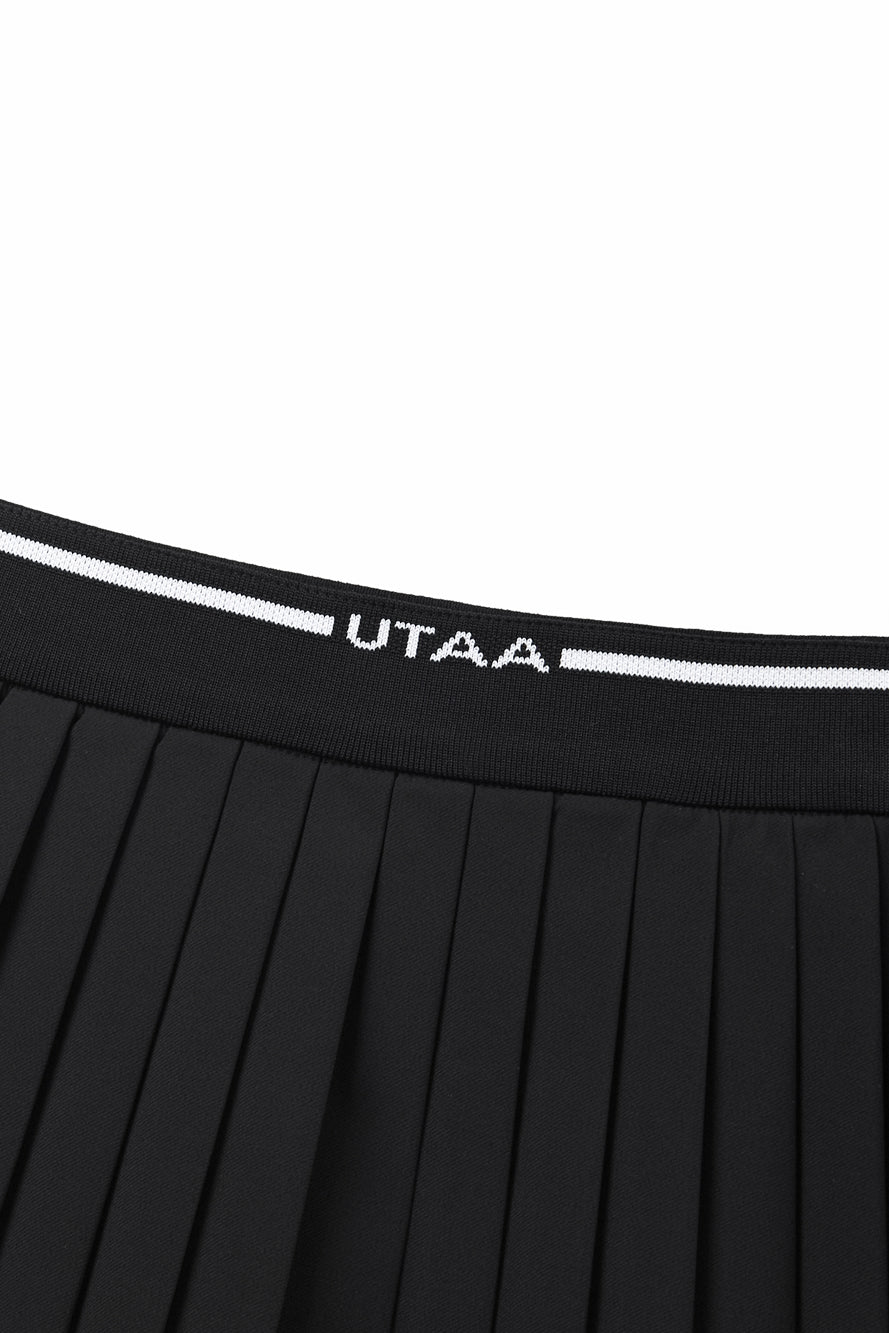 UTAA ペタラインモノプリーツスカート ブラック : Women's