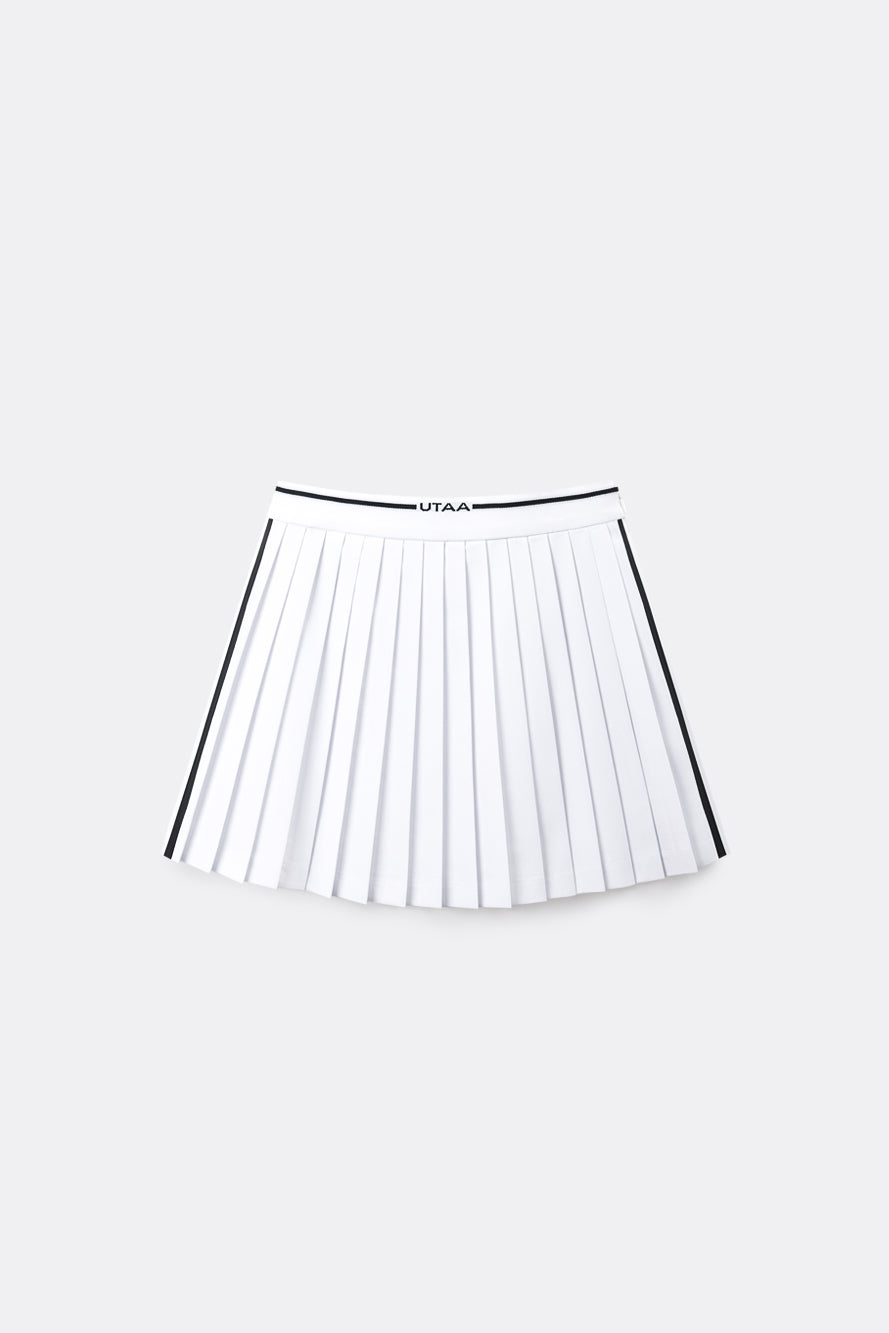 UTAA ペタラインモノプリーツスカート ホワイト : Women's