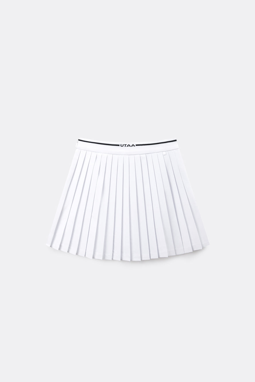 UTAA ペタラインモノプリーツスカート ホワイト : Women's