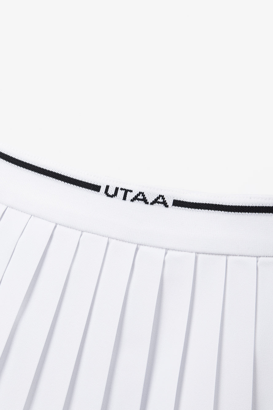 UTAA ペタラインモノプリーツスカート ホワイト : Women's