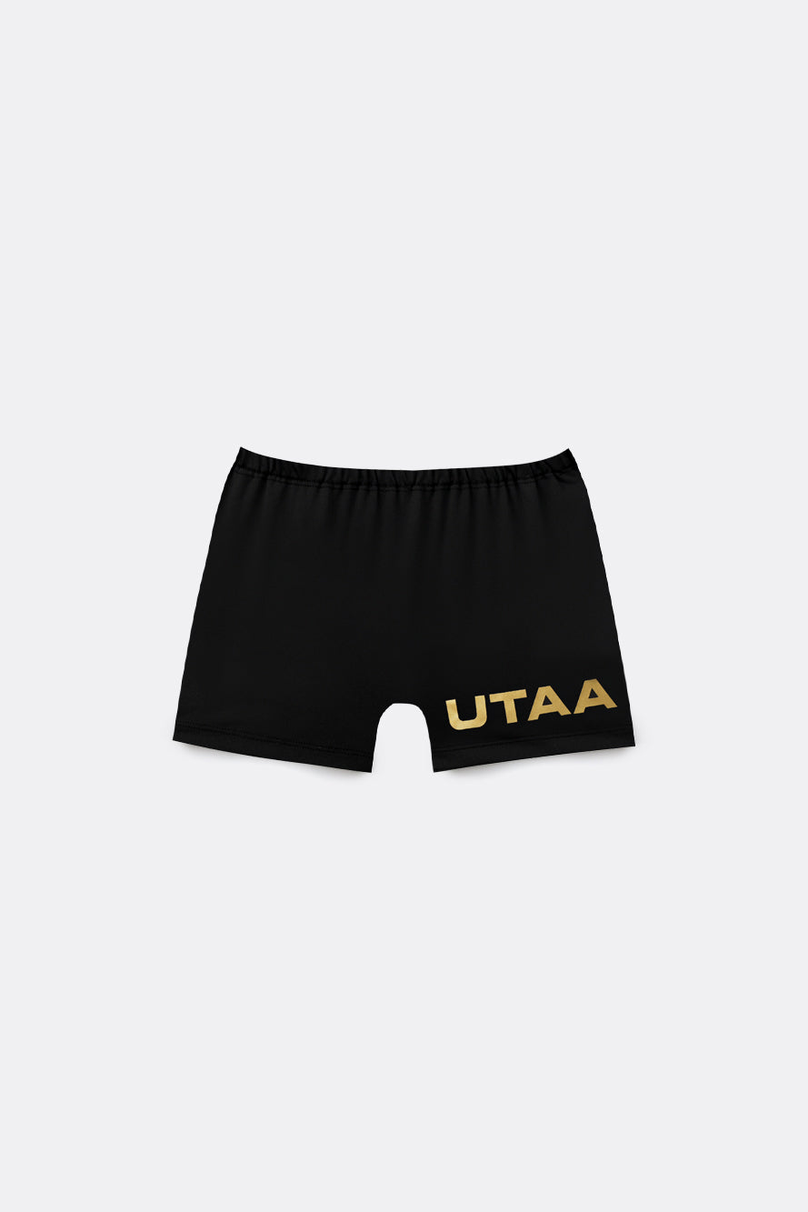 UTAA クレストゴールデンエッジプリーツスカート ブラック : Women's