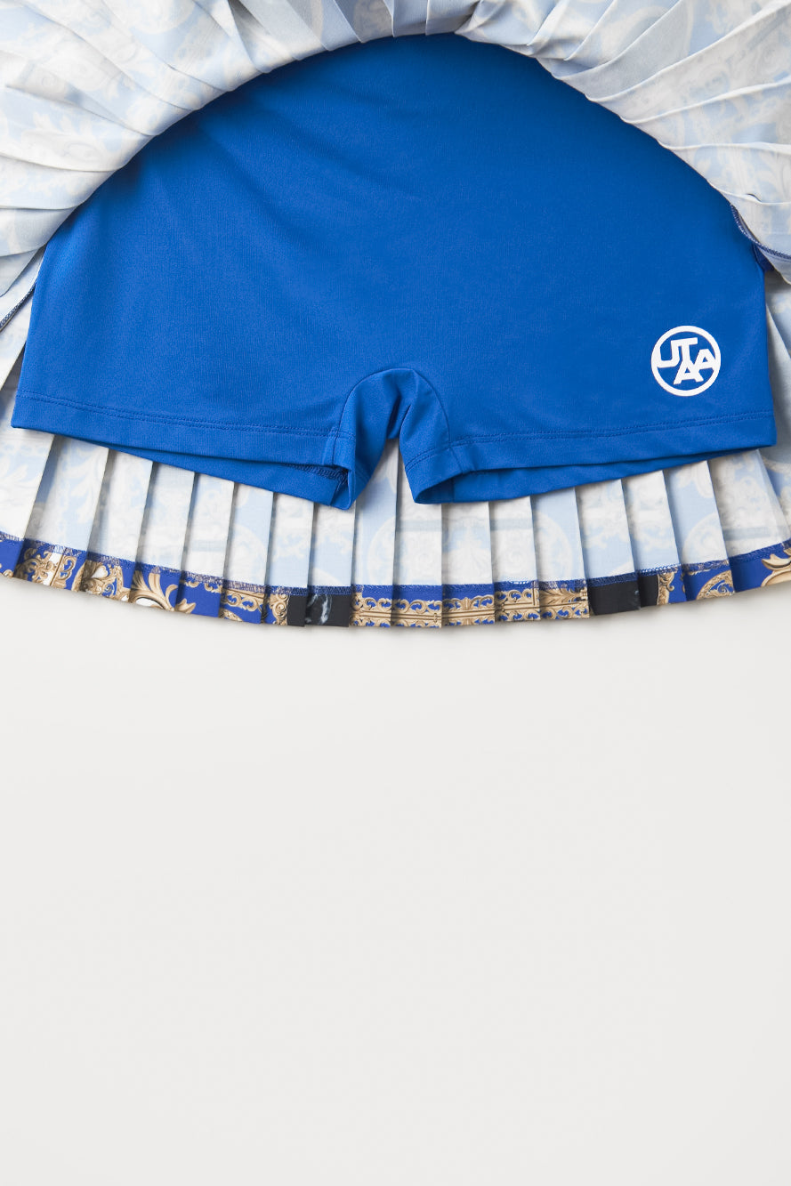 UTAA カラーシーズンバロックプリーツスカート ブルー : Women's