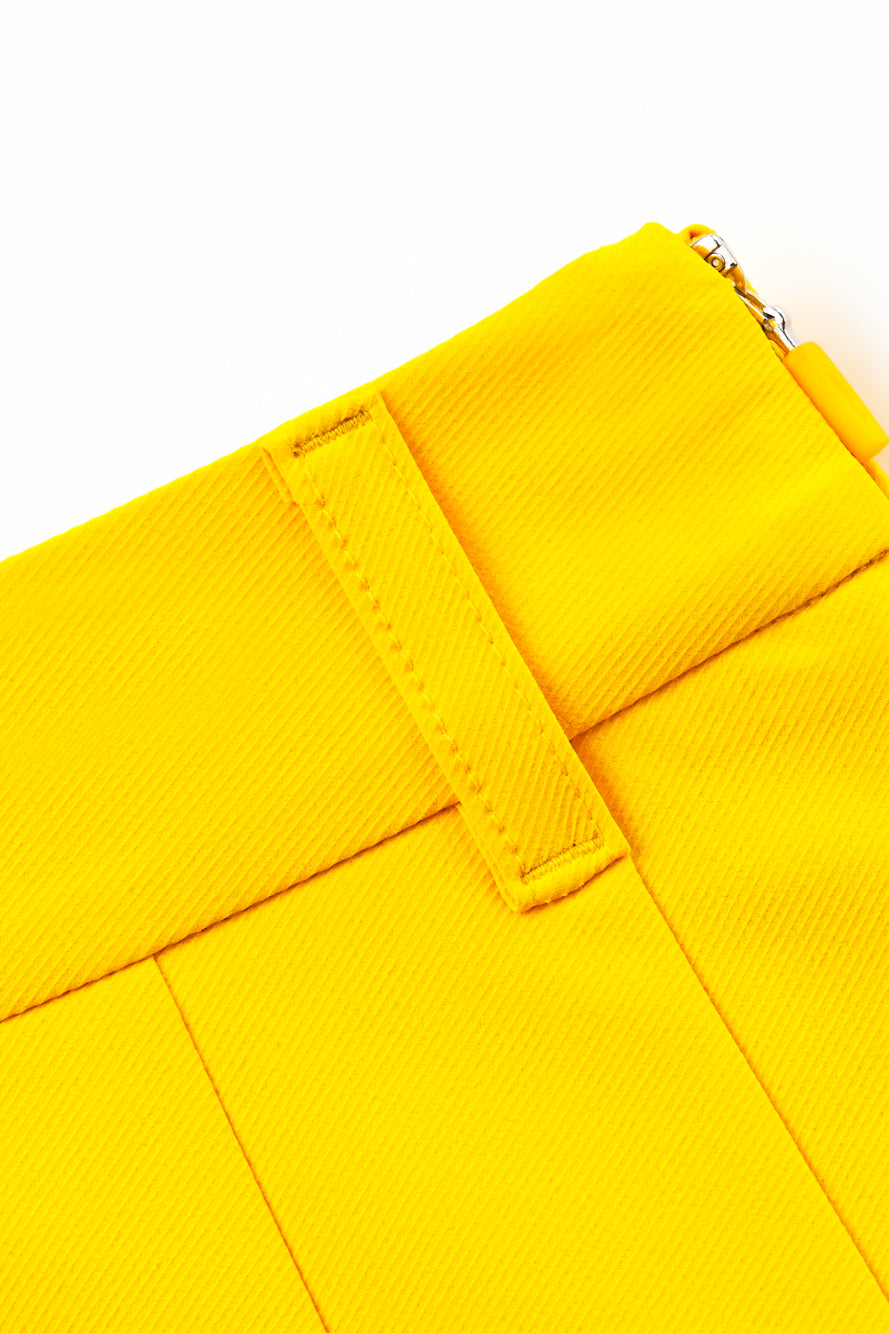 UTAA Candy-coloredTapeプリーツスカート イエロー : Women's